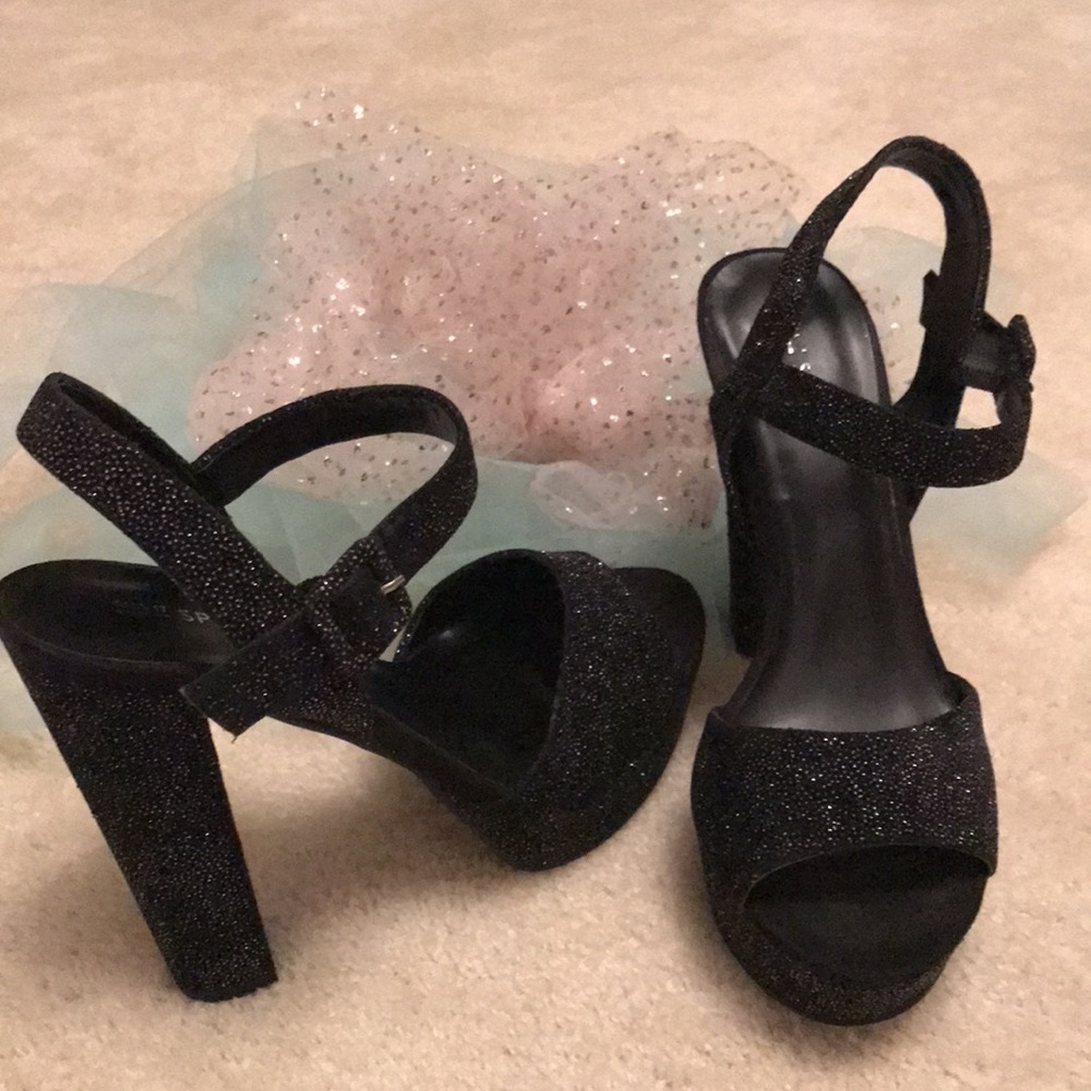 Call It Spring Sparkle Sandals Black